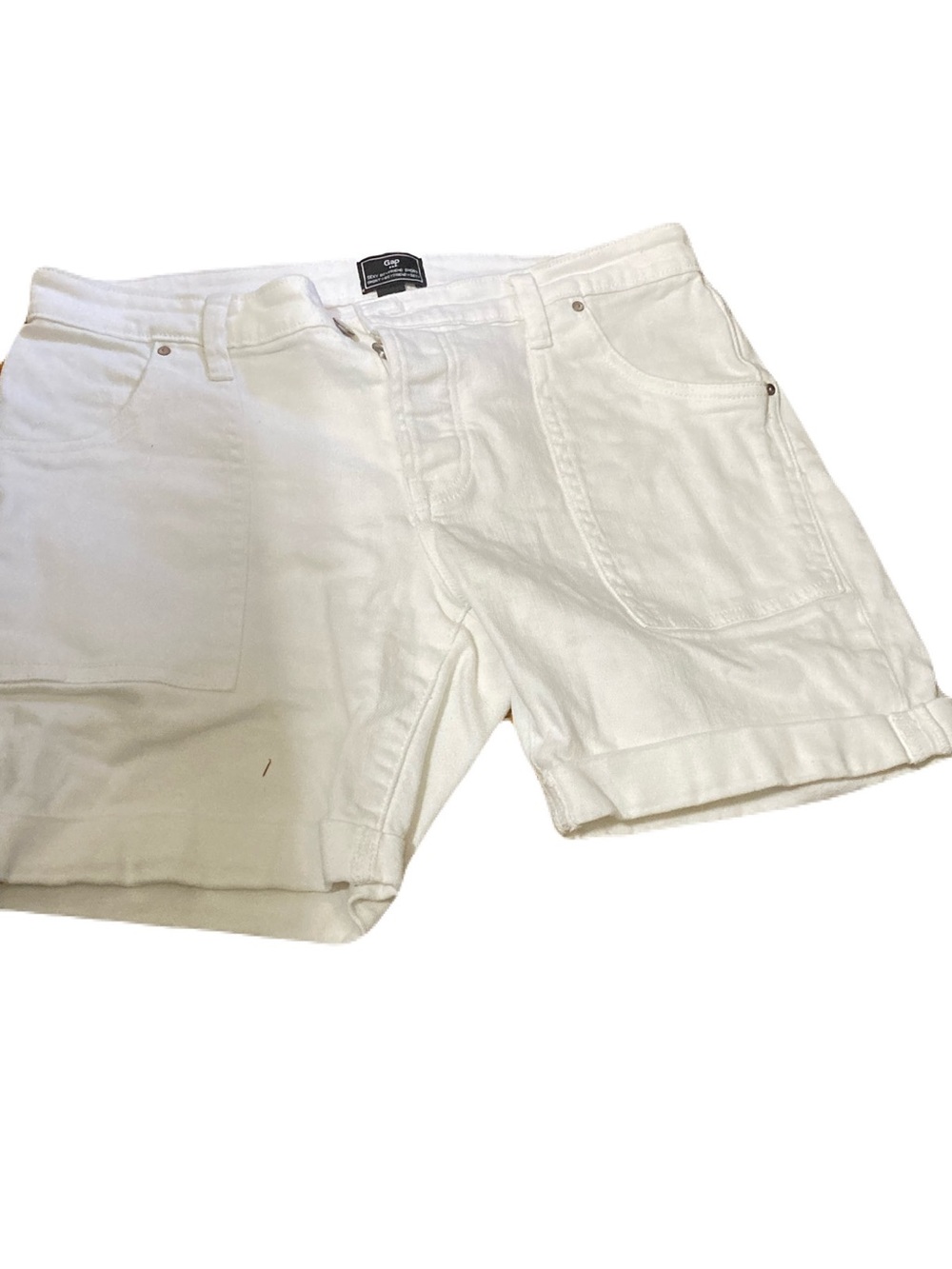 GAP White Cotton Flat-Front Men's Shorts